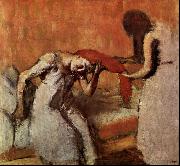 Edgar Degas Seated Woman Having her Hair Combed oil painting